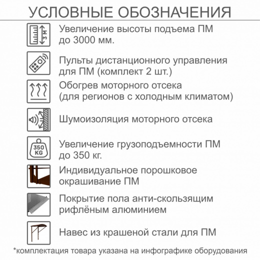 Вертикальный подъемник для инвалидов по ТУ ПМ-01, с индивидуальным порошковым окрашиванием